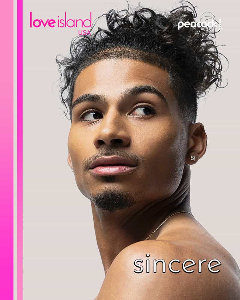 LOVE ISLAND USA -- Pictured: Sincere Rhea -- (Photo by: Ben Symons/Peacock)