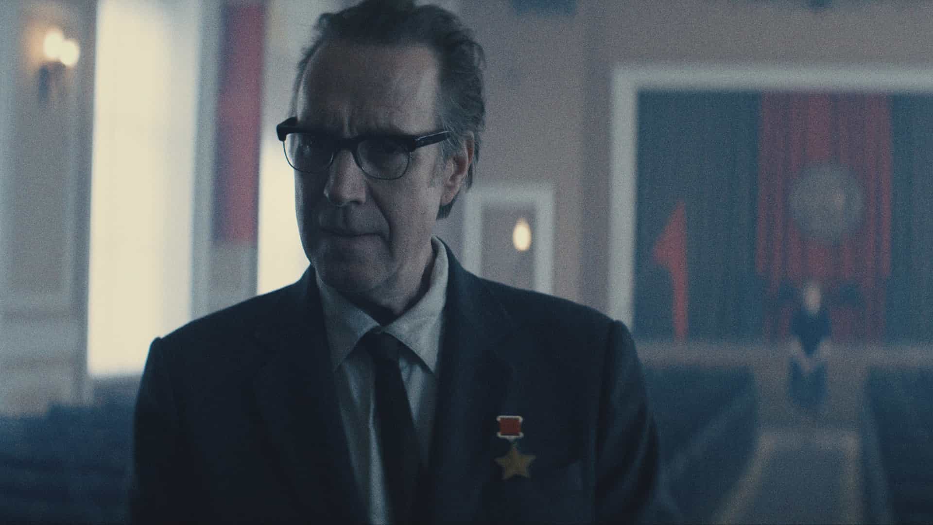 Star City Season 1 Episode 1 "The Eyes" Rhys Ifans in "Star City," now streaming on Apple TV.