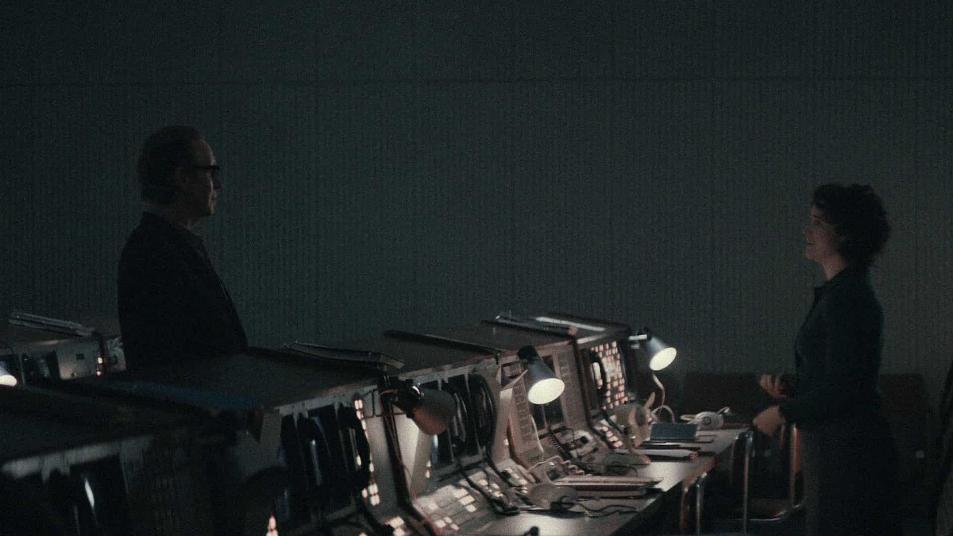 Rhys Ifans and Alice Englert in "Star City," now streaming on Apple TV.