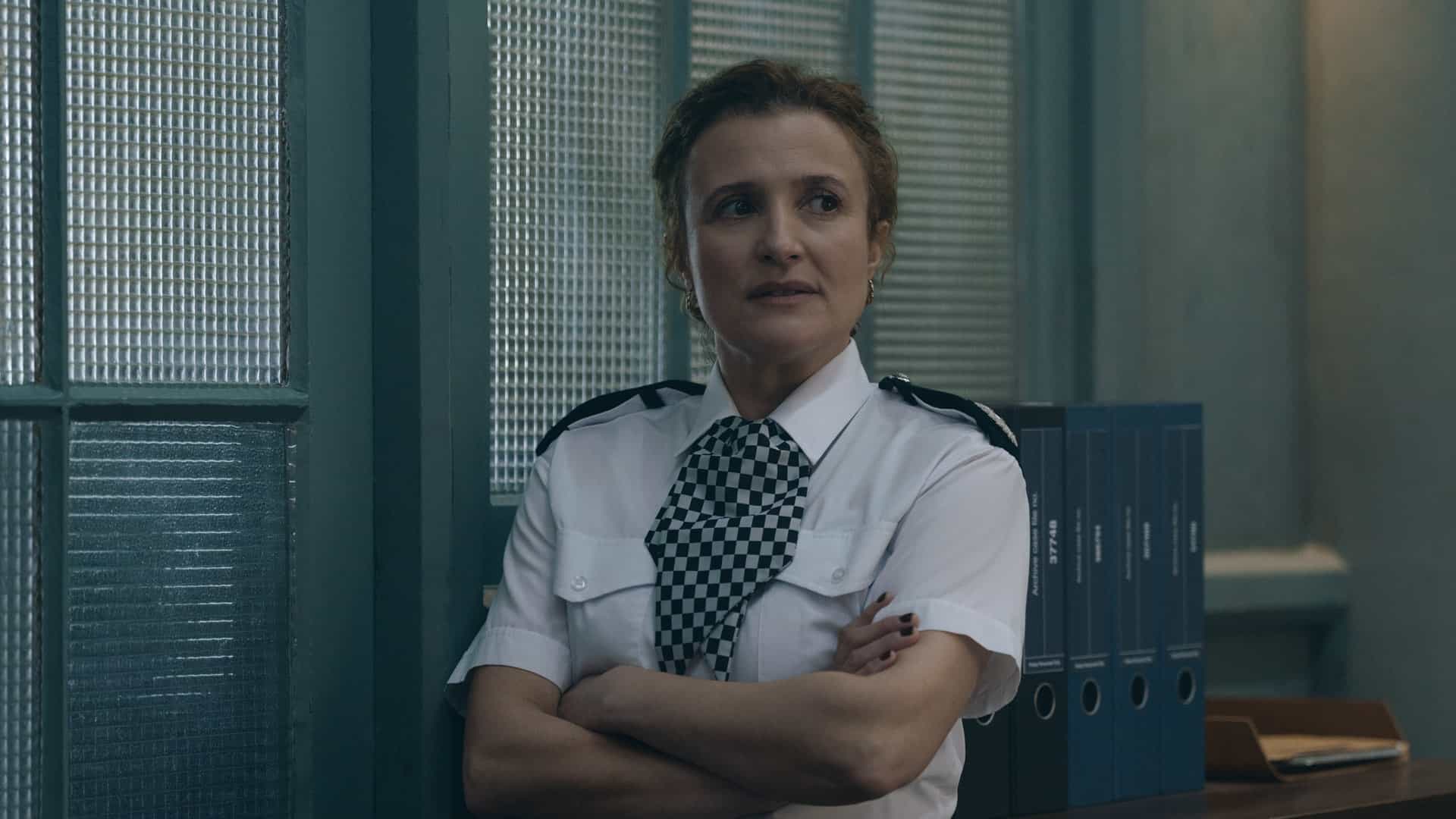 CRIMINAL RECORD Season 2 Episode 7 Photos “Going Down” June Takes Control 5 Lyndsey Marshal in "Criminal Record," now streaming on Apple TV.