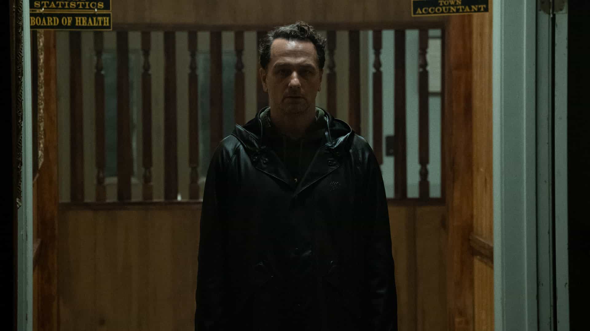 Widow's Bay Season 1 Episode 9 "Emergency Shelter" Matthew Rhys in "Widow’s Bay," now streaming on Apple TV.
