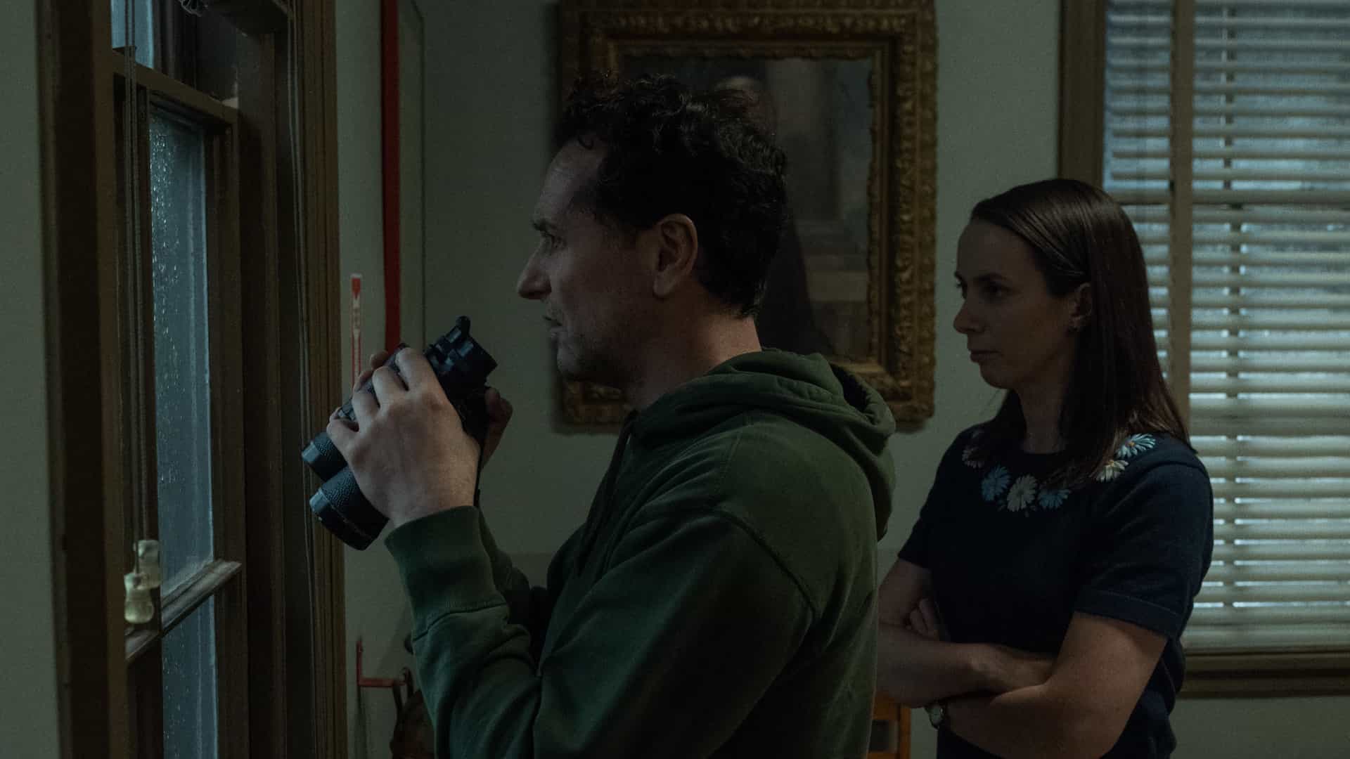 Matthew Rhys and Kate O’Flynn in "Widow’s Bay," now streaming on Apple TV.