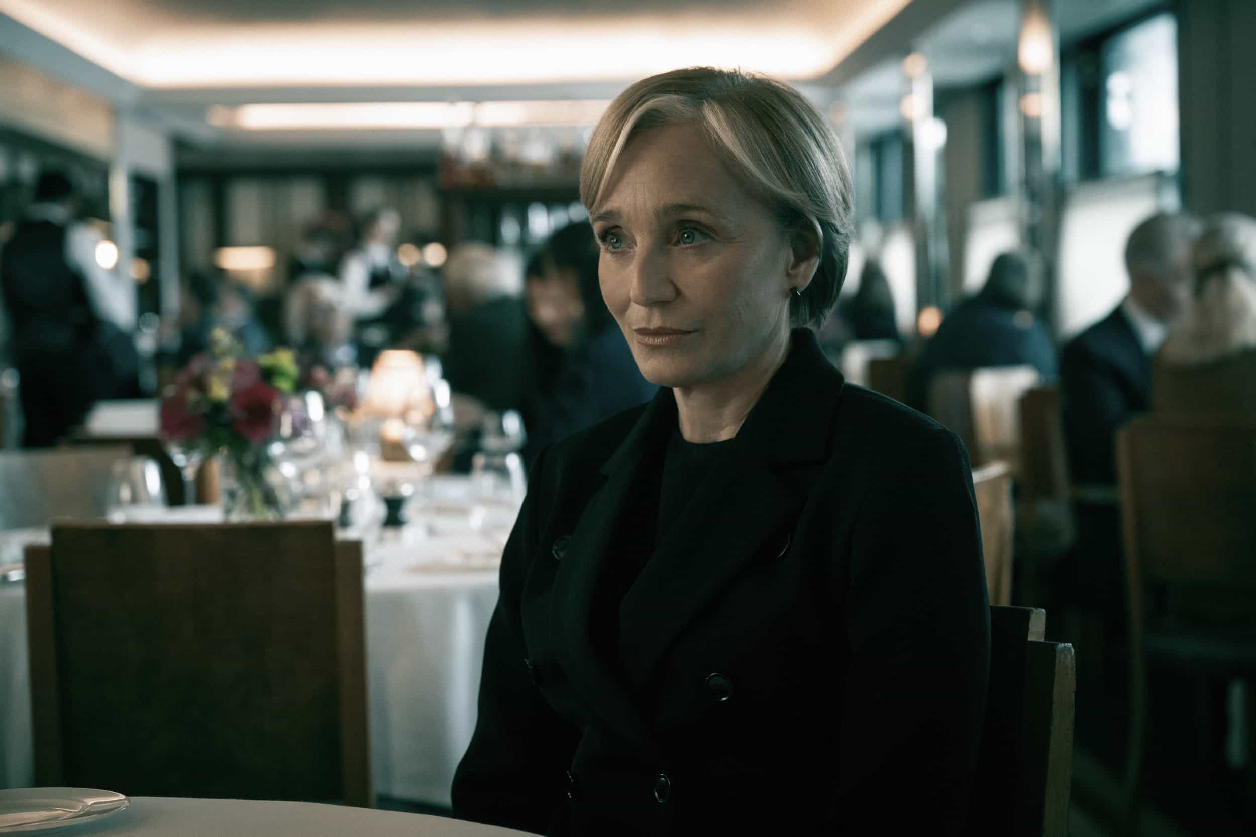 SLOW HORSES Season 6 Gets Premiere Date And First-Look Photos From Apple TV+ 3 Kristin Scott Thomas in "Slow Horses," now streaming on Apple TV.