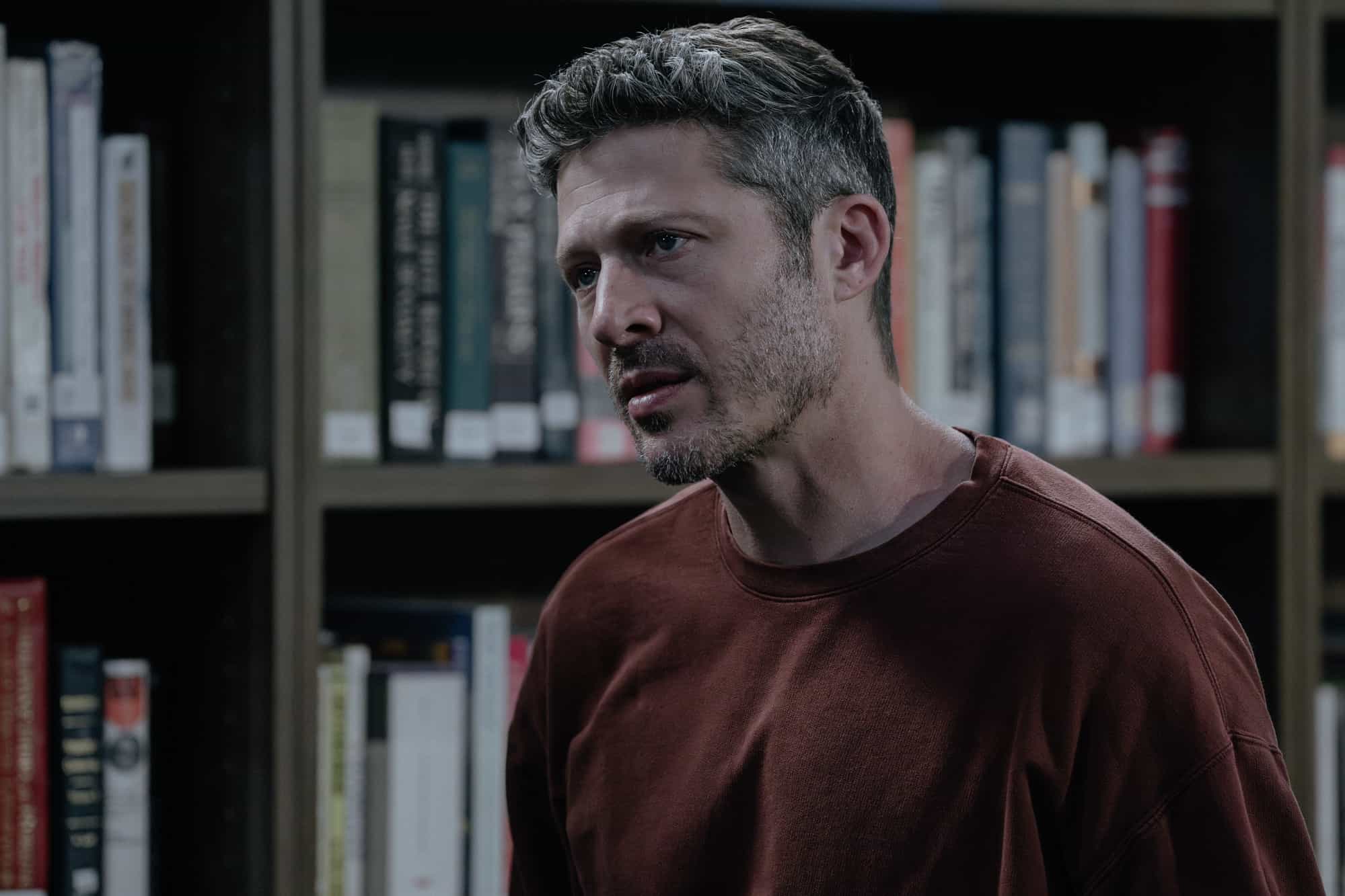 Zach Gilford as Elias Voit in Criminal Minds: Evolution, episode 7, season 19  streaming on Paramount+, 2026.  CREDIT:  Michael Yarish/Paramount+ © 2026 ABC Studios Inc. and CBS Studios Inc. All Rights Reserved.