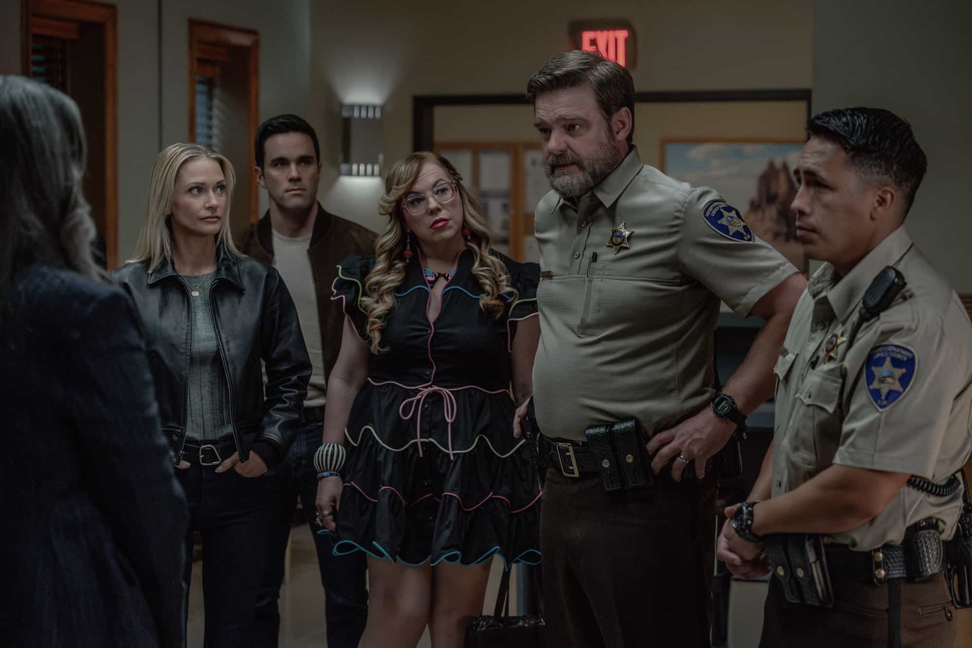 L-R: A.J. Cook as Jennifer ‘JJ’ Jareau, RJ Hatanaka as Tyler Green, and Kirsten Vangsness as Penelope Garcia in Criminal Minds: Evolution, episode 7, season 19  streaming on Paramount+, 2026.  CREDIT:  Michael Yarish/Paramount+ © 2026 ABC Studios Inc. and CBS Studios Inc. All Rights Reserved.
