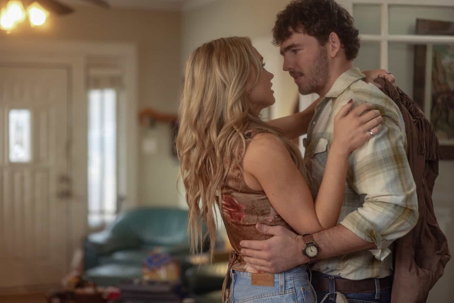 L-R: Natalie Alyn Lind as Oreanna Jackson and Finn Little as Carter in Dutton Ranch, episode 9, season 1, streaming on Paramount+, 2026. Photo Credit: Emerson Miller/Paramount+.