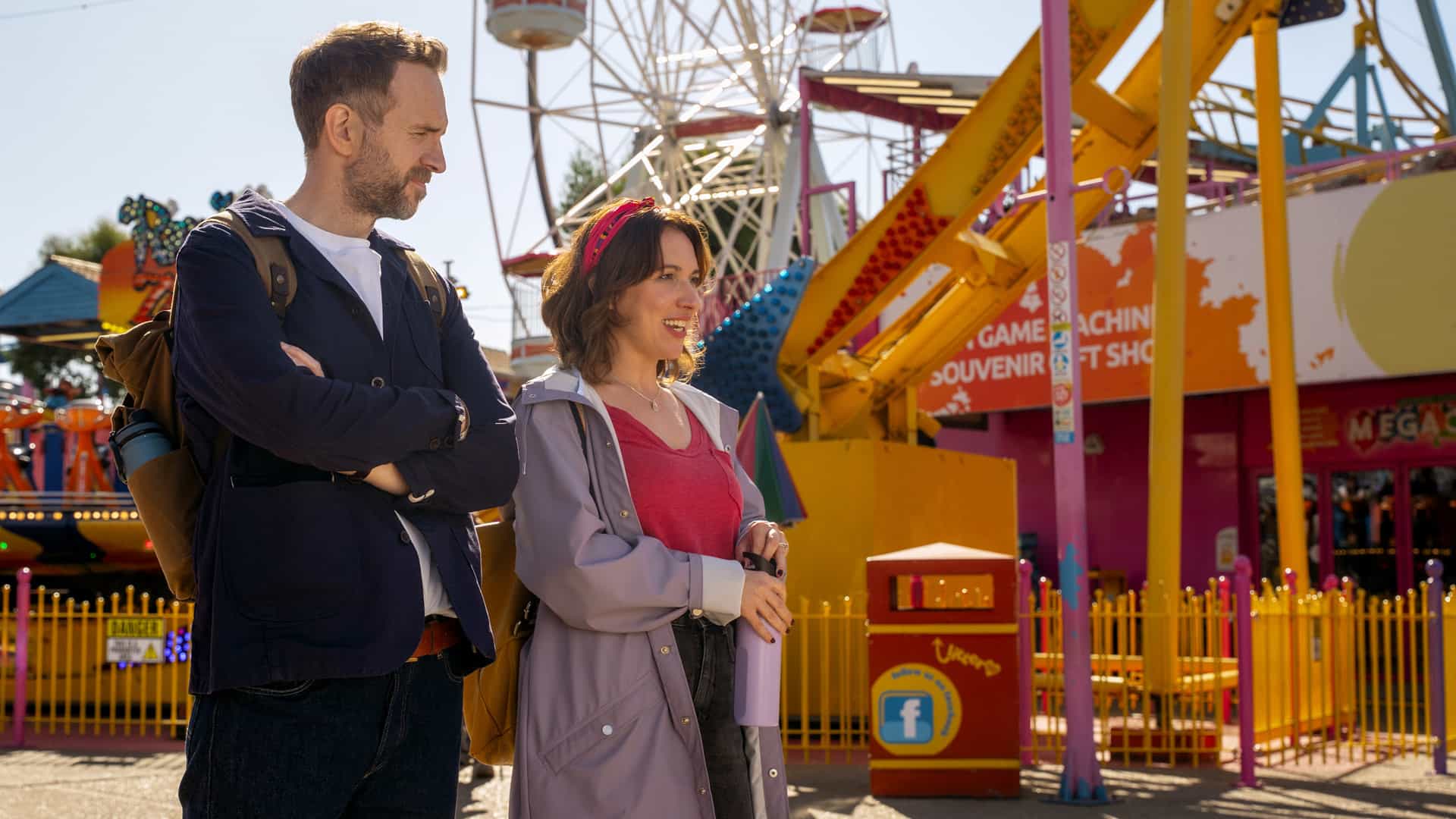 Rafe Spall and Esther Smith in "Trying," now streaming on Apple TV.