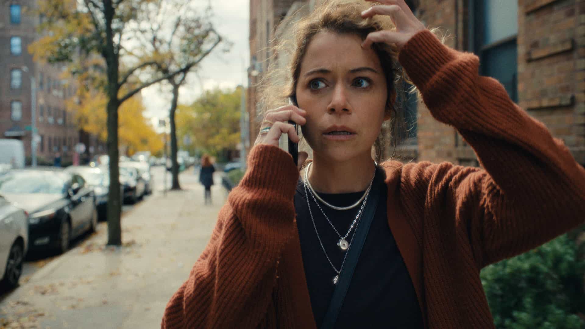 MAXIMUM PLEASURE GUARANTEED Season 1 Episode 9 Photos: "Erroneous" Custody Hearings And Chaos Await 7 Tatiana Maslany in "Maximum Pleasure Guaranteed," now streaming on Apple TV.