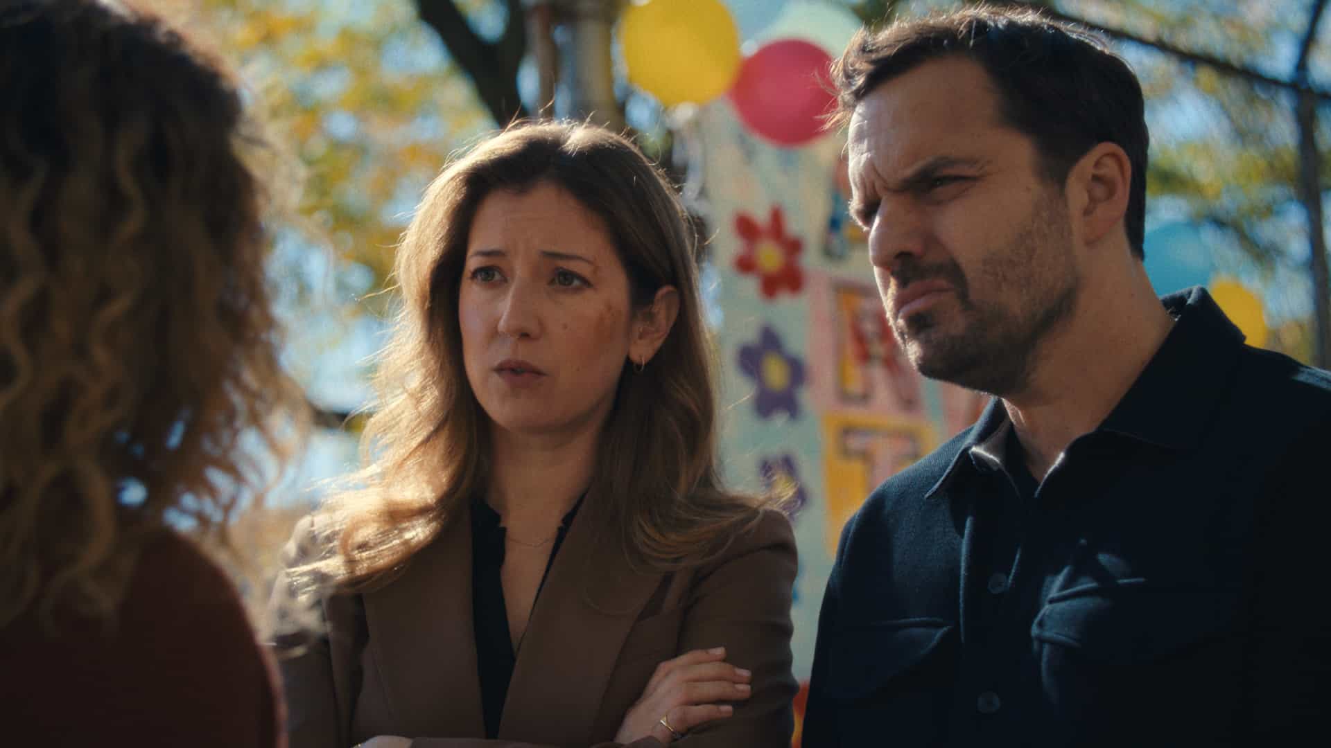 MAXIMUM PLEASURE GUARANTEED Season 1 Episode 9 Photos: "Erroneous" Custody Hearings And Chaos Await 2 Jessy Hodges and Jake Johnson in "Maximum Pleasure Guaranteed," now streaming on Apple TV.