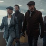 MobLand Season 2 L-R Helen Mirren as Maeve Harrigan, Emmett J Scanlan as Paul, Pierce Brosnan as Conrad Harrigan and Jack Archer as Fergus In MobLand, season 2, streaming on Paramount+, 2026. Photo Credit: Luke Varley/Paramount+