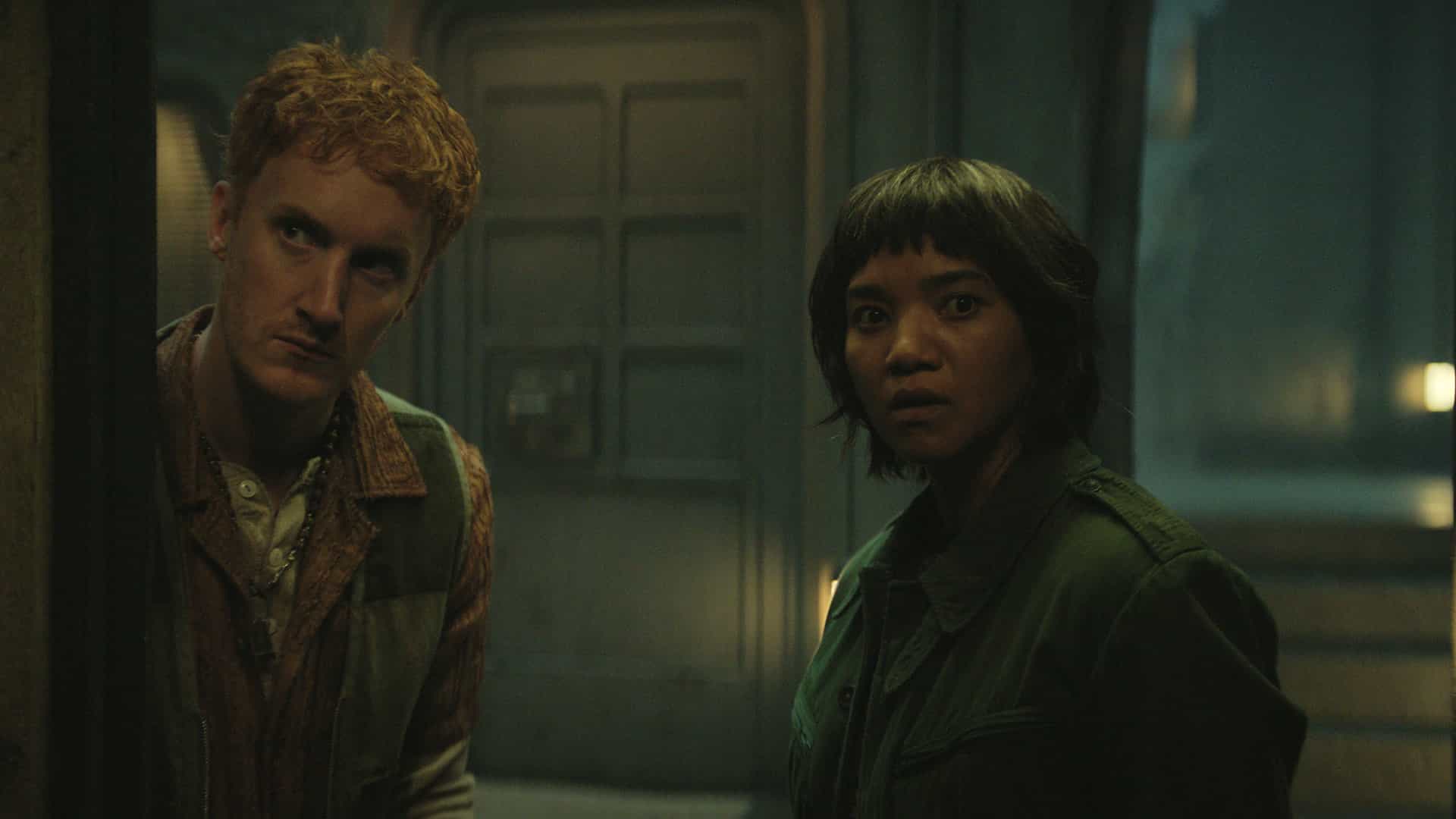 Will Merrick and Chipo Chung in "Silo," now streaming on Apple TV.