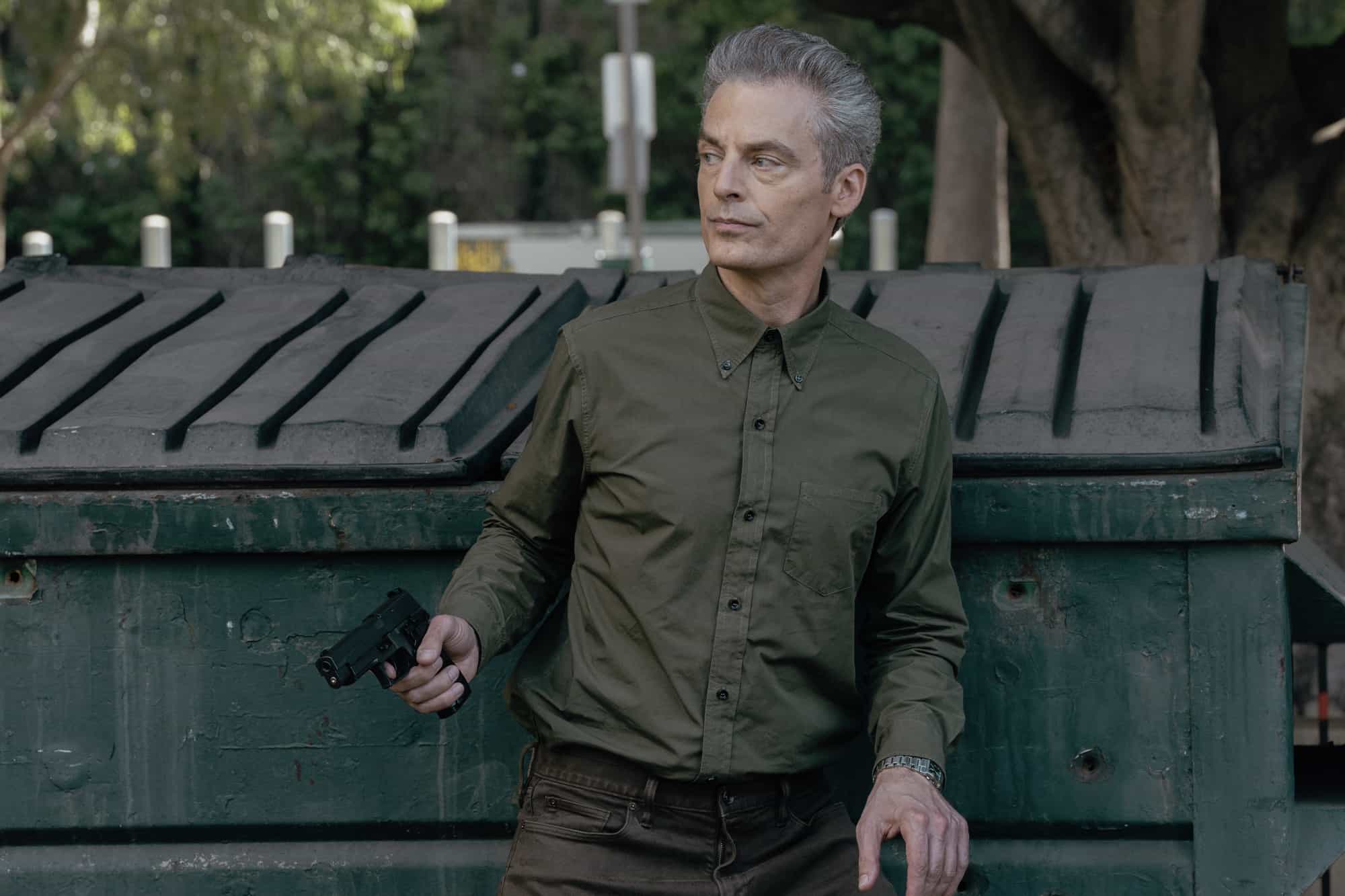 Justin Kirk as James Crowley in Criminal Minds: Evolution, episode 9, season 19  streaming on Paramount+, 2026.  CREDIT:  Michael Yarish /Paramount+ © 2026 ABC Studios Inc. and CBS Studios Inc. All Rights Reserved.