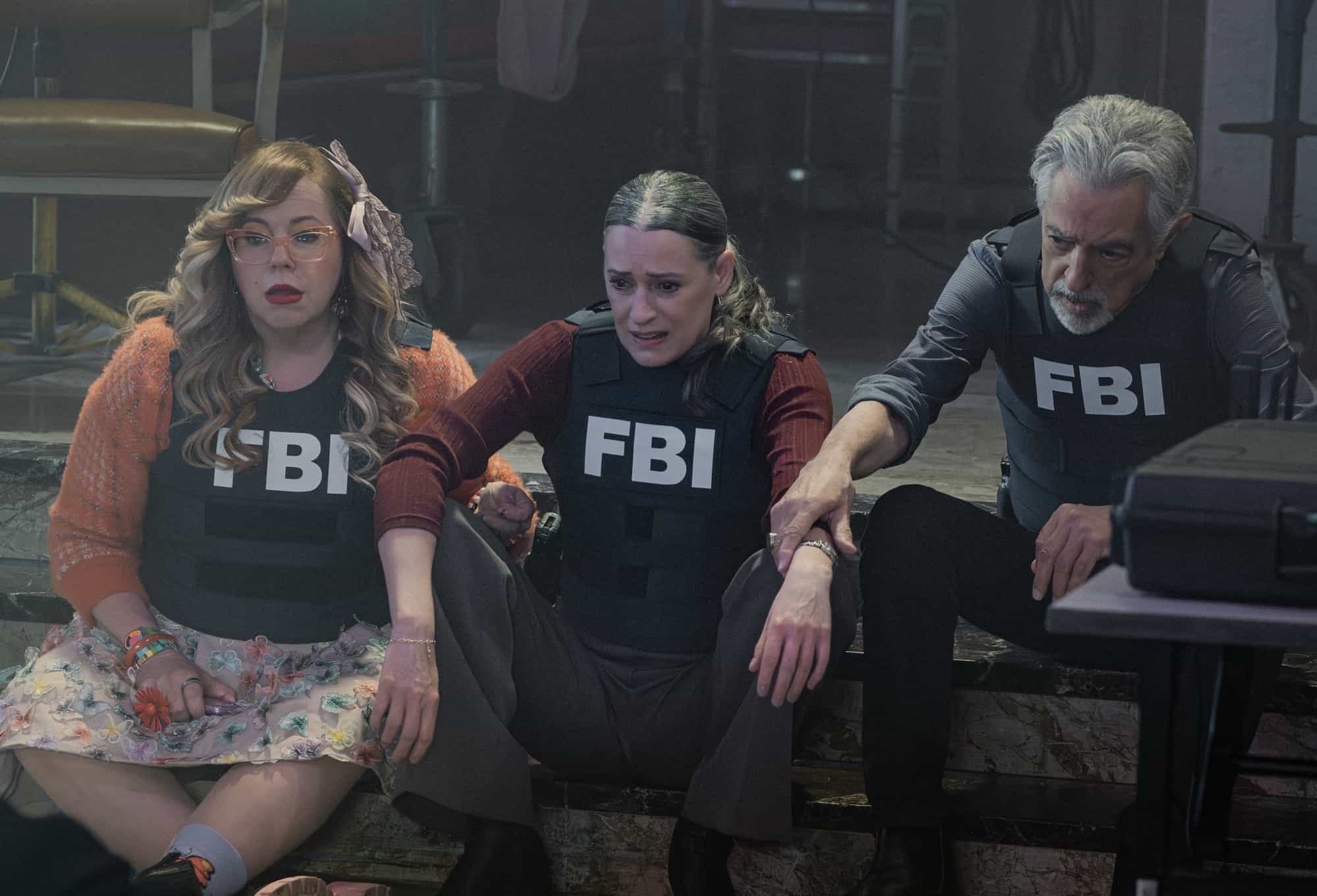 Criminal Minds Evolution Season 10 Episode 9 "Special Agent Garrity" L-R: Kirsten Vangsness as Penelope Garcia, Paget Brewster as Emily Prentiss and Joe Mantegna as David Rossi in Criminal Minds: Evolution, episode 9, season 19  streaming on Paramount+, 2026.  CREDIT:  Michael Yarish /Paramount+ © 2026 ABC Studios Inc. and CBS Studios Inc. All Rights Reserved.