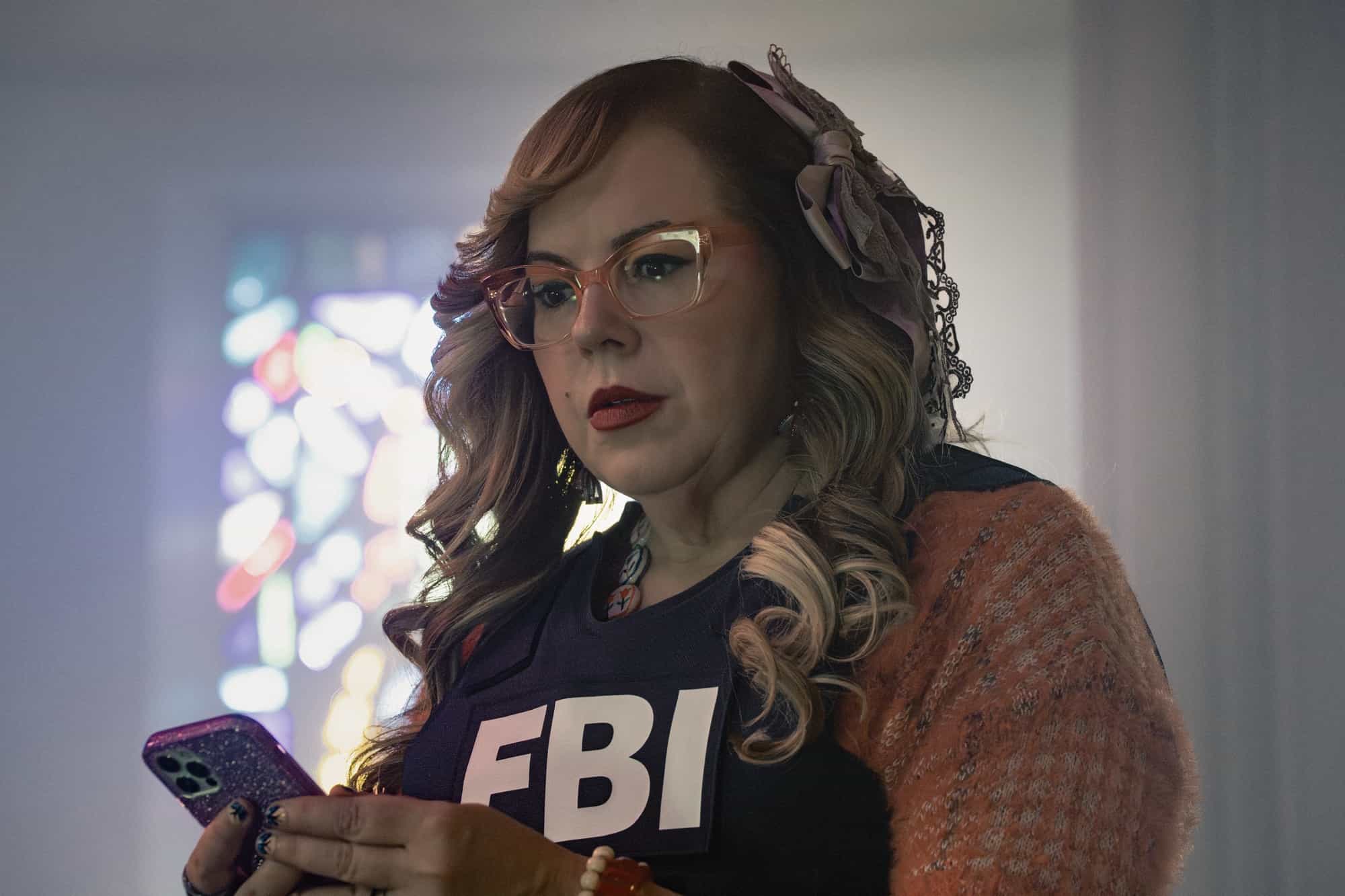 Kirsten Vangsness as Penelope Garcia,  in Criminal Minds: Evolution, episode 9, season 19  streaming on Paramount+, 2026.  CREDIT:  Michael Yarish /Paramount+ © 2026 ABC Studios Inc. and CBS Studios Inc. All Rights Reserved.