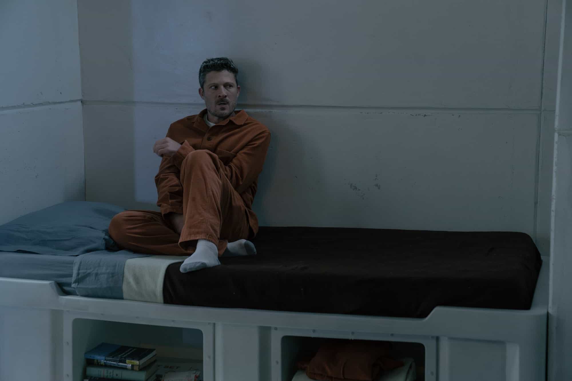 Zach Gilford as Elias Voit in Criminal Minds: Evolution, episode 9, season 19  streaming on Paramount+, 2026.  CREDIT:  Michael Yarish /Paramount+ © 2026 ABC Studios Inc. and CBS Studios Inc. All Rights Reserved.