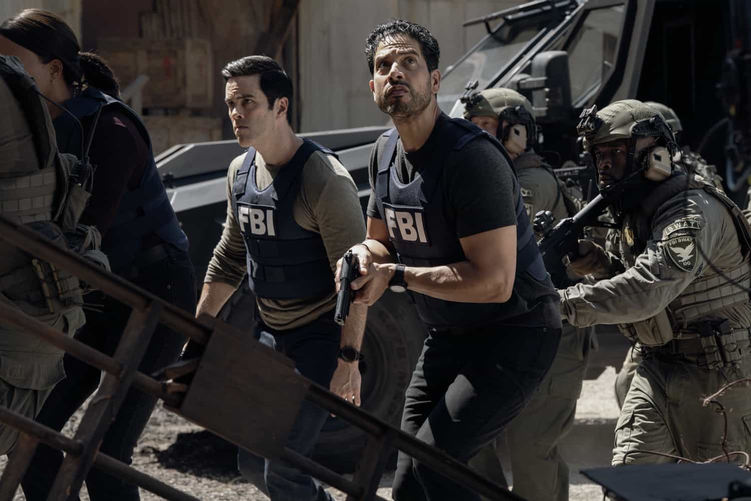 Criminal Minds Evolution Season 19 Episode 10 "Bad Blood" Season Finale - L-R: RJ Hatanaka as Tyler Green and Adam Rodriguez as Luke Alvez in Criminal Minds: Evolution, episode 10, season 19  streaming on Paramount+, 2026.  CREDIT:  Michael Yarish /Paramount+ © 2026 ABC Studios Inc. and CBS Studios Inc. All Rights Reserved.