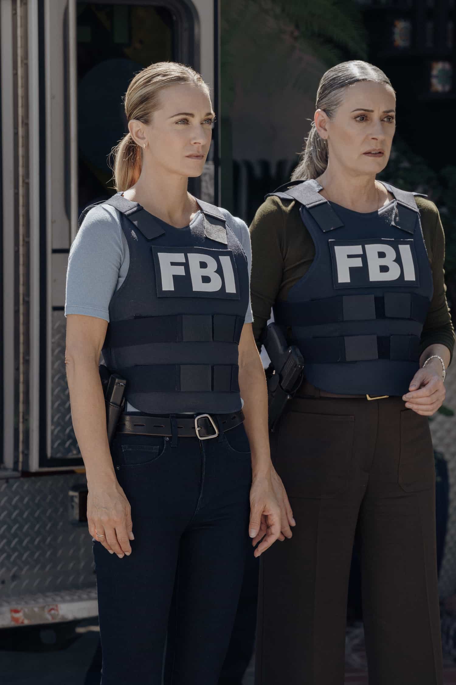 A.J. Cook as Jennifer ‘JJ’ Jareau and Paget Brewster as Emily Prentiss in Criminal Minds: Evolution, episode 10, season 19  streaming on Paramount+, 2026.  CREDIT:  Michael Yarish /Paramount+ © 2026 ABC Studios Inc. and CBS Studios Inc. All Rights Reserved.