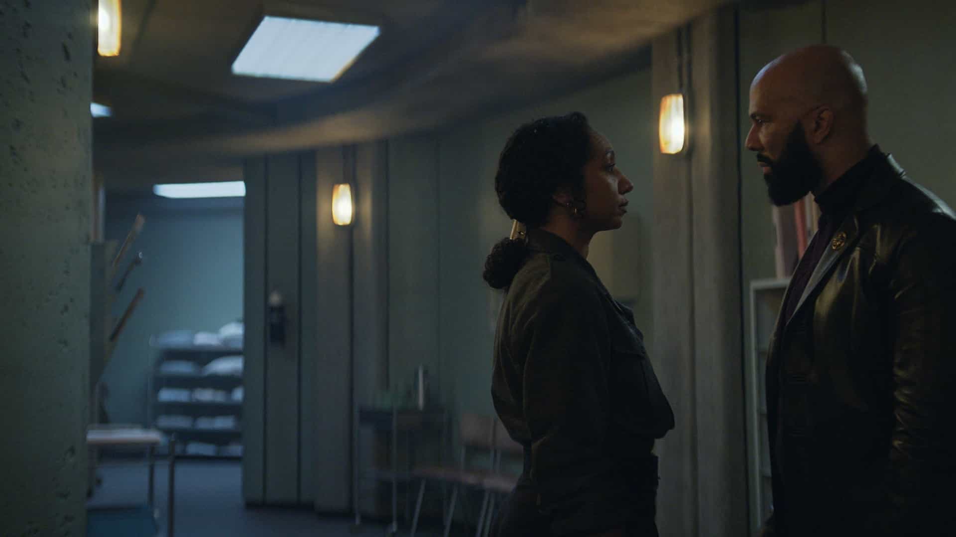Alexandria Riley and Common in "Silo," now streaming on Apple TV.
