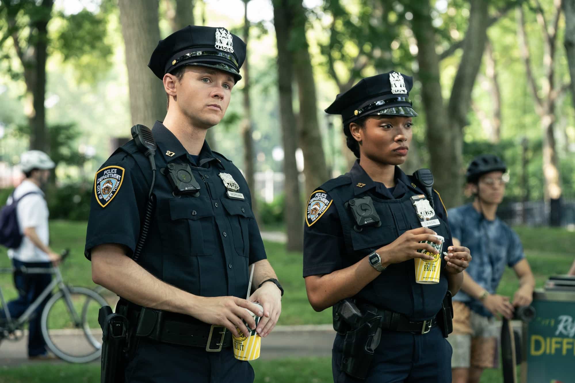 L-R: Jack Alcott as Harrison Morgan and Nona Parker Johnson as Fiona in Dexter: Resurrection, episode 6, season 2, streaming on Paramount+, 2026. Photo Credit: Matt Infante/Paramount+.