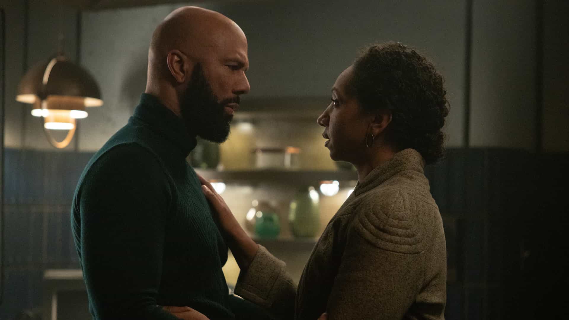 Common and Alexandra Riley in "Silo," now streaming on Apple TV.