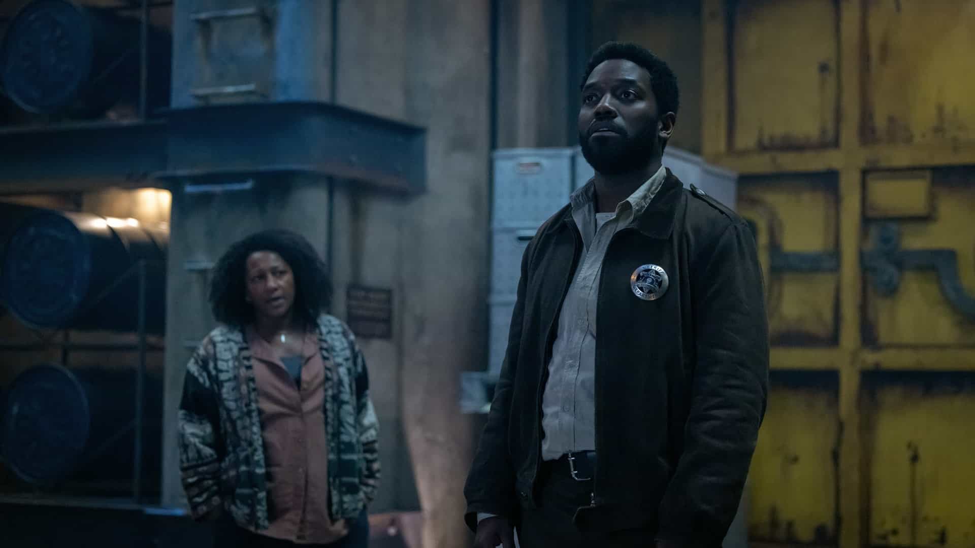 Clare Perkins and Chinaza Uche in "Silo," now streaming on Apple TV.