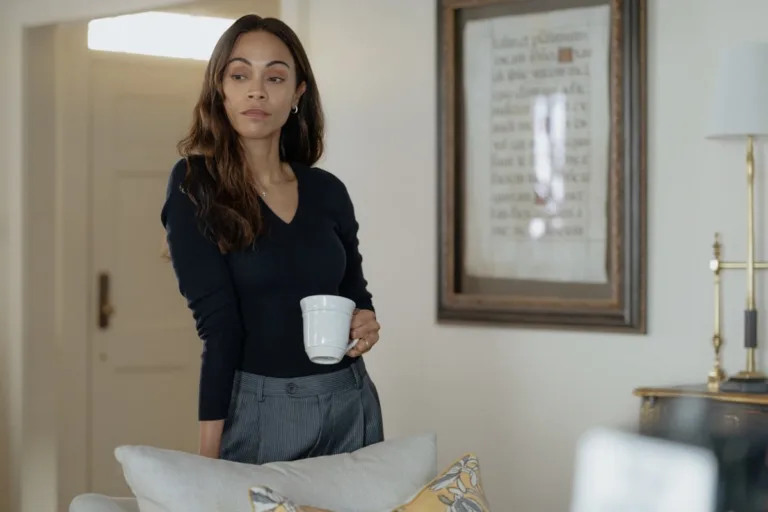 Zoe Saldaña as Joe in Lioness, episode 6, season 3, streaming on Paramount+, 2026. Photo Credit: Ryan Green/Paramount+