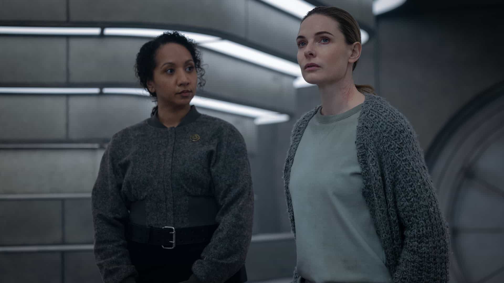 Silo Season 3 Episode 6 Photos + Sneak Peek Clip: "The Drive" 7 Alexandria Riley and Rebecca Ferguson in "Silo," now streaming on Apple TV.