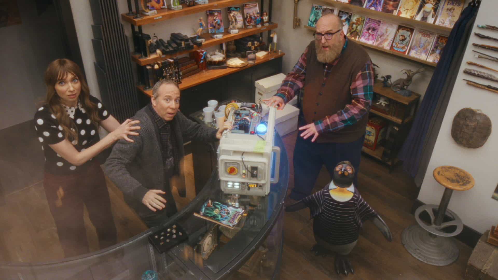 Lauren Lapkus, Kevin Sussman, Brian Posehn STUART FAILS TO SAVE THE UNIVERSE Season 1 Episode 3