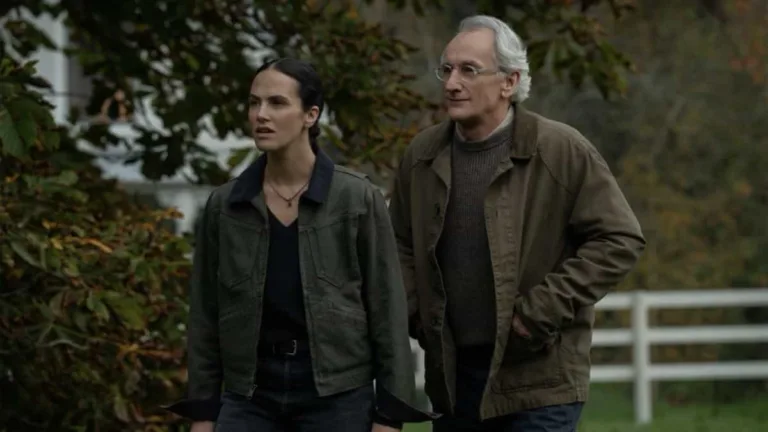 Jessica Brown Findlay and Matt Craven in "Silo," now streaming on Apple TV.