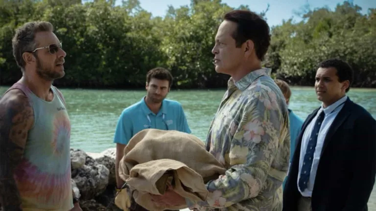 Dax Shepard and Vince Vaughn in "Bad Monkey," premiering December 2, 2026 on Apple TV.