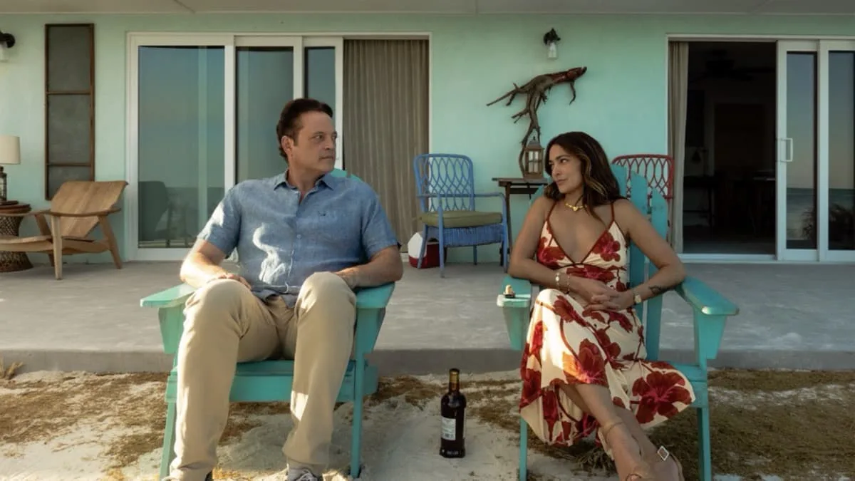 Bad Monkey Season 2 Vince Vaughn and Natalie Martinez in "Bad Monkey," premiering December 2, 2026 on Apple TV.