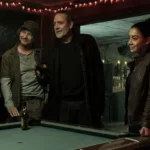 Jeffrey Dean Morgan as Negan, Jimmi Simpson as Mason, Aimee Garcia as Renata - The Walking Dead: Dead City _ Season 3, Episode 5 - Photo Credit: Robert Clark/AMC