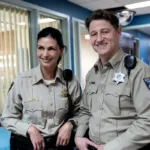 "Cyclone" -- CBS Original Series Sheriff Country, scheduled to air on Friday, October 9 (8:00-9:00 PM, ET/PT) on the CBS Television Network. Pictured (L-R): Morena Baccarin as Sheriff Mickey Fox and Ben McKenzie as Sheriff Jim Wade. Photo: John Medland/CBS ©2026 CBS Broadcasting, Inc. All Rights Reserved.