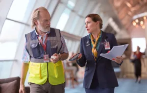 Hugo Weaving as Tobias Wallace in The Airport Chaplain Season 1 Episode 1