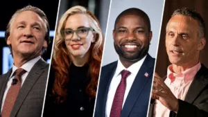 Bill Maher, Molly Jong-Fast, Byron Donalds and Michael S. Roth for the August 28, 2026 episode of Real Time with Bill Maher