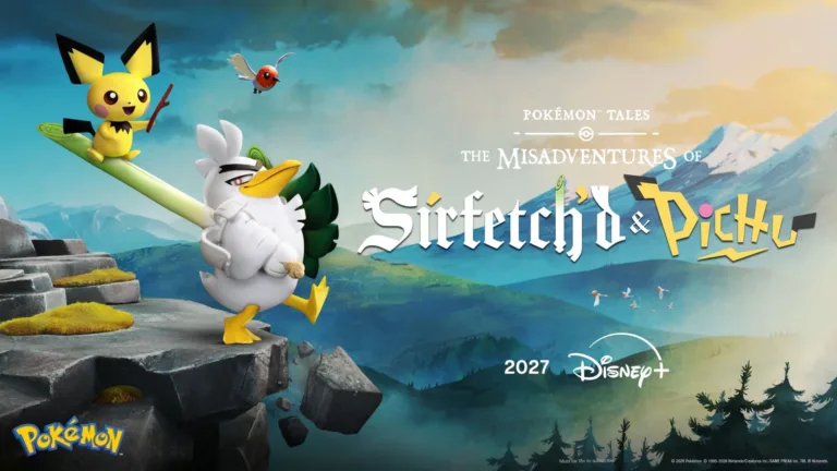 Sirfetch’d and Pichu in Aardman’s Pokémon Tales: The Misadventures of Sirfetch’d & Pichu