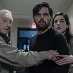 Robert De Niro as Pete Willis and Adam Scott as Tom Kennedy in Netflix's The Whisper Man
