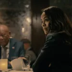 Lioness Season 3 Episode 6 "Sugar Land" L-R: Morgan Freeman as Edwin Mullins and Zoe Saldaña as Joe in Lioness, episode 6, season 3, streaming on Paramount+, 2026. Photo Credit: Ryan Green/Paramount+.