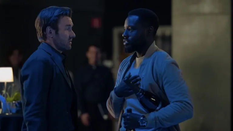 Joel Edgerton and Dayo Okeniyi in "Dark Matter," now streaming on Apple TV.
