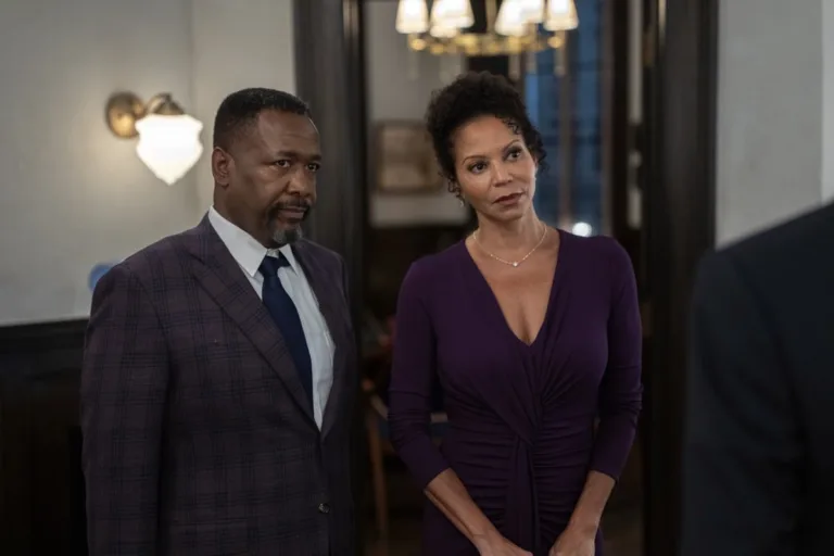 "Crazy in Love" -- Coverage of the CBS Original Series Elsbeth, scheduled to air on the CBS Television Network.   Pictured (L-R): Wendell Pierce as Captain Wagner and Gloria Reuben as Claudia Payne.  Photo: Michael Parmelee/CBS ©2026 CBS Broadcasting, Inc. All Rights Reserved.