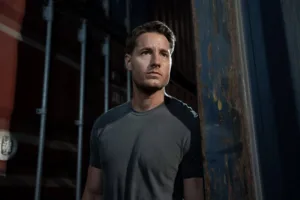 Tracker Season 4 Episode 1 "Safe Harbor" -- Coverage of the CBS Original Series Tracker, scheduled to air on the CBS Television Network. Pictured: Justin Hartley as Colter Shaw Photo: Tyler Golden/CBS ©2026 CBS Broadcasting, Inc. All Rights Reserved.