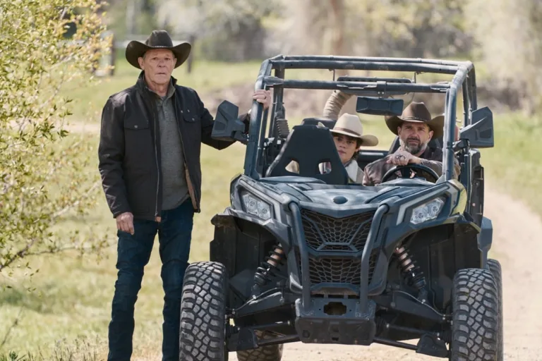 "All Hat No Cattle" -- Coverage of the CBS Original Series Marshals, scheduled to air on the CBS Television Network.   Pictured (L-R): Chris Mulkey as Tom Weaver, Brecken Merrill as Tate Dutton, and Kevin McNamara as Jeb.  Photo: Gilles Mingasson/CBS ©2026 CBS Broadcasting, Inc. All Rights Reserved.