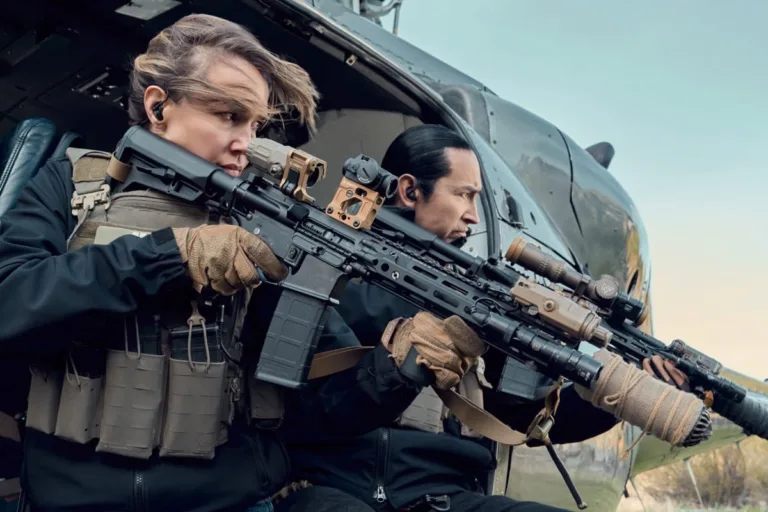 Marshals Season 2 Episode 1 "All Hat No Cattle" -- Coverage of the CBS Original Series Marshals, scheduled to air on the CBS Television Network.   Pictured (L-R): Arielle Kebbel as Belle Skinner and Tatanka Means as Miles Kittle.  Photo: Gilles Mingasson/CBS ©2026 CBS Broadcasting, Inc. All Rights Reserved.