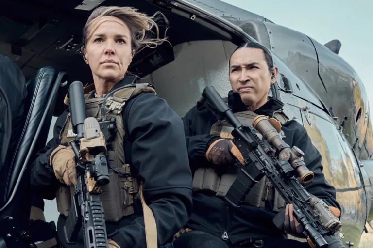 Marshals Season 2 Episode 1 "All Hat No Cattle" -- Coverage of the CBS Original Series Marshals, scheduled to air on the CBS Television Network.   Pictured (L-R): Arielle Kebbel as Belle Skinner and Tatanka Means as Miles Kittle.  Photo: Gilles Mingasson/CBS ©2026 CBS Broadcasting, Inc. All Rights Reserved.