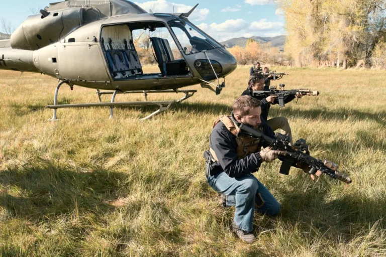 "All Hat No Cattle" -- Coverage of the CBS Original Series Marshals, scheduled to air on the CBS Television Network.   Pictured (L-R): Logan Marshall-Green as Pete Calvin, Ash Santos as Andrea Cruz, Tatanka Means as Miles Kittle, and Arielle Kebbel as Belle Skinner.  Photo: Gilles Mingasson/CBS ©2026 CBS Broadcasting, Inc. All Rights Reserved.