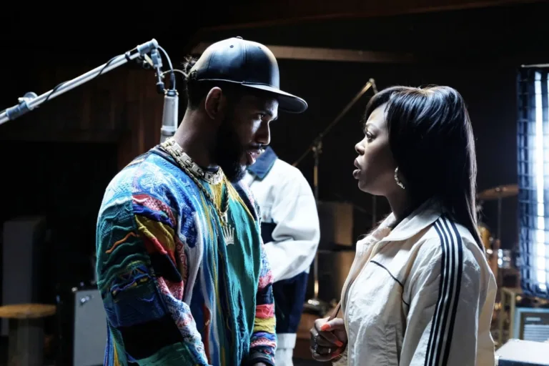 FX's The Drop: A Snowfall Saga -- "Click Pop" -- Season 1, Episode 1 (Airs Tuesday, September 8) -- Pictured: (l-r) Brandon Mychal Smith as Darryl DG Grant, Gail Bean as Wanda Bell -- CR: Ray Mickshaw/FX