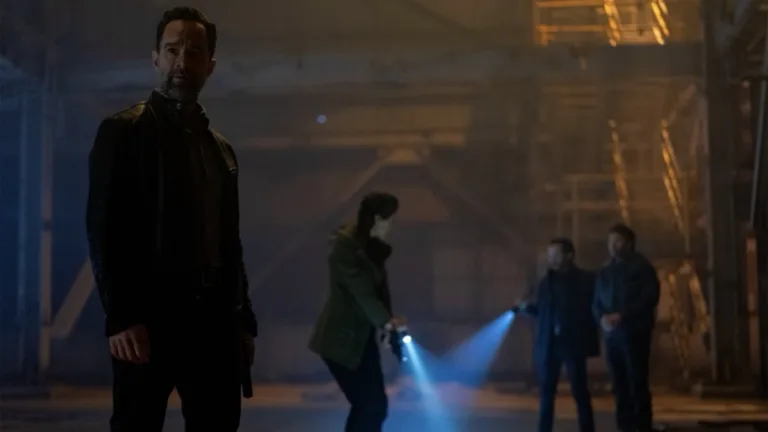 Chris Diamantopoulos and Joel Edgerton in "Dark Matter," now streaming on Apple TV.