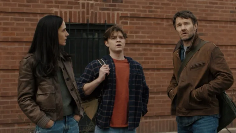 Jennifer Connelly, Oakes Fegley and Joel Edgerton in "Dark Matter," now streaming on Apple TV.