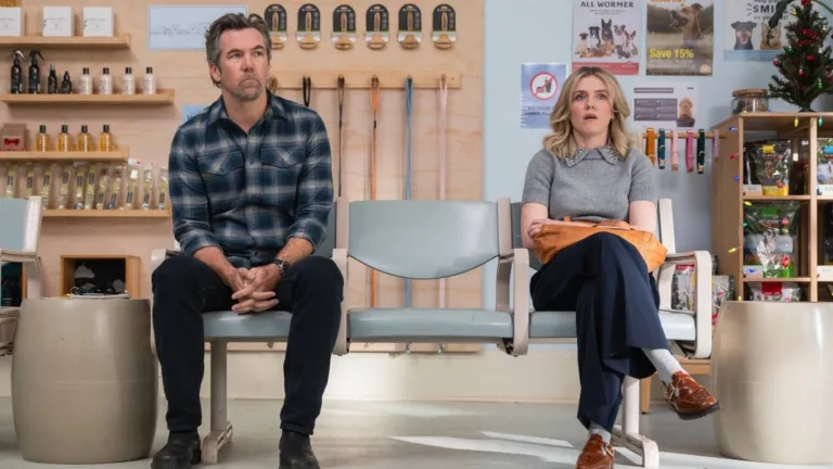 Patrick Brammall as Gordon and Harriet Dyer as Ashley in Colin From Accounts Season 3
