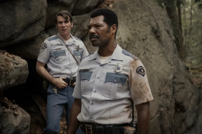 CRYSTAL LAKE -- Pictured: (l-r) Cameron Scoggins as Dorf, William Catlett as Levon -- (Photo by: Matt Infante/PEACOCK)